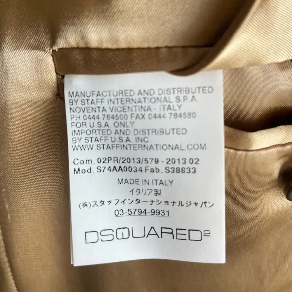 DSquared 100% Wool Gray 3-button Topcoat IT Size 50/ US Medium 38-40